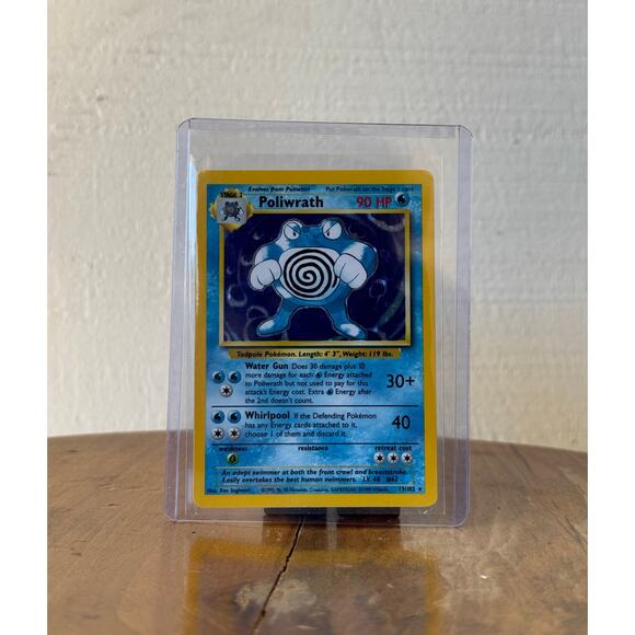 1999 Pokemon Base Unlimited #13 Poliwrath HOLO - Moderately Played - Picture 1 of 7